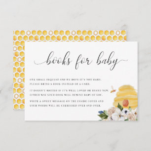 Carte De Remerciements Oh Babee Yellow Bee Floral Books For Baby Card
