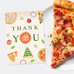 Carte De Remerciements Oh Baby Pizza + Tétines Baby Shower