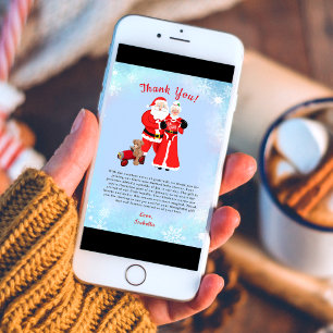 Carte De Remerciements Oh Baby Santa & Mme Claus Baby Shower