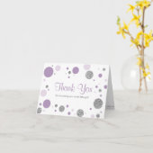 Carte de remerciements, Oh Bébé !, Violet, Argent (Fleur jaune)