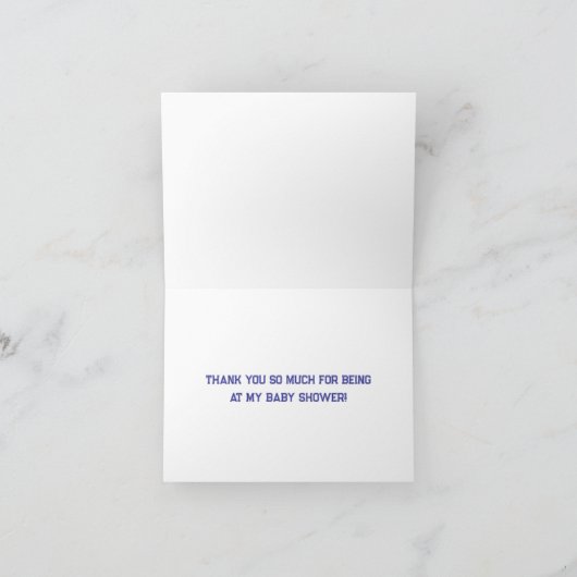 Carte De Remerciements Oh Boy ALL STAR SPORT Baby Shower Folded (Intérieur)