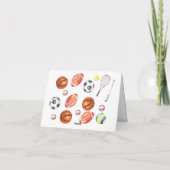 Carte De Remerciements Oh Boy ALL STAR SPORT Baby Shower Folded (Dos)