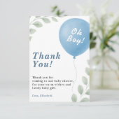 Carte De Remerciements Oh Boy Baby Shower (Debout devant)