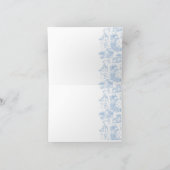 Carte De Remerciements Oh Boy Blue Toile Safari Baby shower animal (Intérieur)