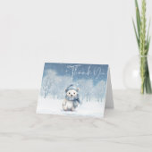 Carte De Remerciements Oh Boy Winter | Baby shower des bois (Devant)