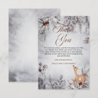 Oh Deer Rustic Winter Floral Baby shower