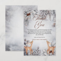 Oh Deer Rustic Winter Floral Twins Baby shower