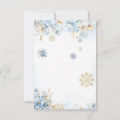 Carte De Remerciements Oh Deer Winter Baby Boy Douche (Dos)