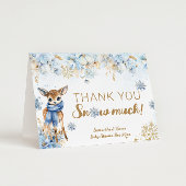 Carte De Remerciements Oh Deer Winter Baby Boy Douche Lisse