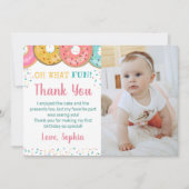 Carte De Remerciements Oh Quel Amusement Doux Donuts Anniversaire (Devant)