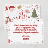 Carte De Remerciements Oh quel plaisir anniversaire de Noël (Devant / Derrière)