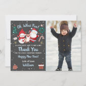 Carte De Remerciements Oh Quelle Amusement Neige Noël Photo de fête (Devant)