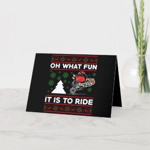 Carte De Remerciements Oh Quelle Joie De Rouler Santa Motocross Dirt Bik