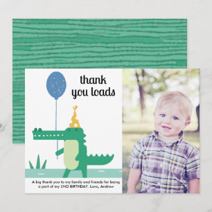 Carte De Remerciements Oh Snap mignon Anniversaire de enfant Alligator
