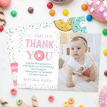 Carte De Remerciements Oh What Fun Sweet Donuts Anniversaire Photo<br><div class="desc">Oh What Fun Sweet Donuts Birthday Party Photo Carte de remerciements</div>