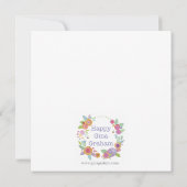 Carte De Remerciements Oiseau aux coeurs (Dos)