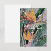 Carte De Remerciements Oiseau de Paradis (Devant / Derrière)