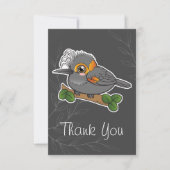 Carte De Remerciements Oiseau forestier d'Hawaï Akohekohe (Devant)
