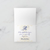 Carte De Remerciements Oiseaux bleus de bonheur (Intérieur)