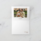 Carte De Remerciements Oiseaux de l'amour contemporains jaune marron merc (Intérieur)