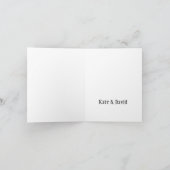 Carte De Remerciements Oiseaux de l'amour Sakura Double Bonheur Mariage (Intérieur)