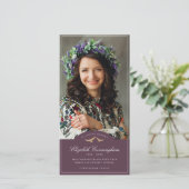 Carte De Remerciements Oiseaux funéraires commémoratifs Monogramme classi (Debout devant)