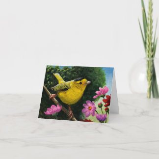 Carte De Remerciements Oiseaux - Paruline de Wilson