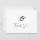 Carte de remerciements Olive Moderne (Devant)