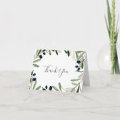 Carte de remerciements Olive Moderne (Devant)