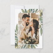 Carte De Remerciements Olive Theme Mariage Photo (Dos)