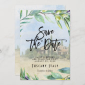 Carte De Remerciements Olives italiennes Mariage toscane enregistrer la c (Devant / Derrière)