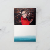 Carte De Remerciements Ombre bleu simple (Intérieur)