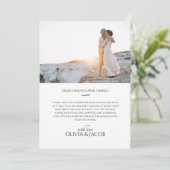 Carte De Remerciements Ombre rose pâle | MARIAGE (Debout devant)