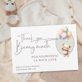 Carte De Remerciements On peut attendre le baby shower de ballons d'ours