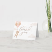Carte De Remerciements On peut attendre le Baby shower rose (Devant)