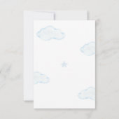 Carte De Remerciements On peut attendre l'ours Cub Baby shower bleu poème (Dos)