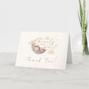 Carte De Remerciements On peut attendre prématurément Cub Bear Moon Star