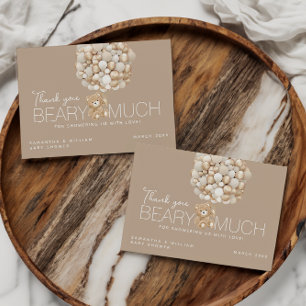 Carte De Remerciements On peut attendre un Baby shower neutre entre les s