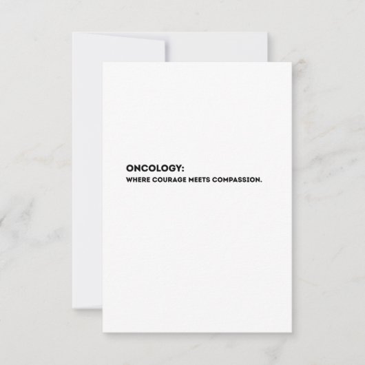 Carte De Remerciements Oncology Definition Card – Thank You Oncologist (Devant)