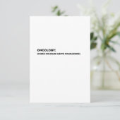 Carte De Remerciements Oncology Definition Card – Thank You Oncologist (Debout devant)