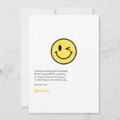 Carte De Remerciements "One Happy Dude" Retro Smile (Dos)