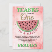 Carte De Remerciements One In A Melon 1er Anniversaire (Devant)