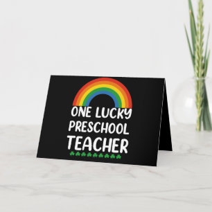 Carte De Remerciements One Lucky Preschool Teacher