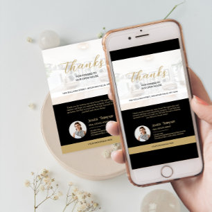 Carte de remerciements Open House de l'immobilier 