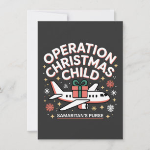 Carte De Remerciements Opération Enfant de Noël Sac à main samaritain