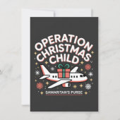 Carte De Remerciements Opération Porte-monnaie de Noël pour enfants samar (Devant)