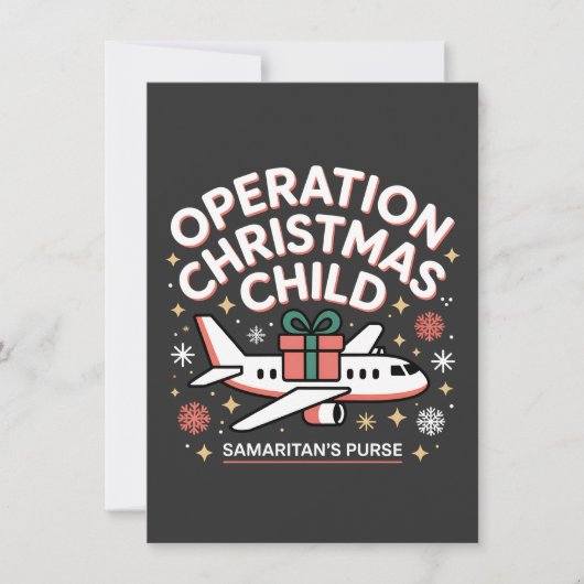 Carte De Remerciements Opération Porte-monnaie de Noël pour enfants samar (Devant)