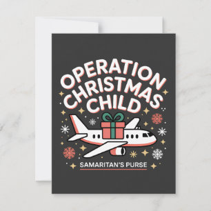 Carte De Remerciements Opération Porte-monnaie de Noël pour enfants samar