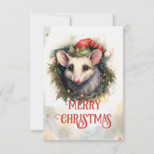 Carte De Remerciements Opossum Watercolor