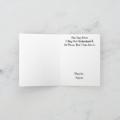 Carte de remerciements optométriste féminine (Intérieur)